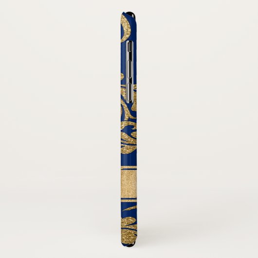 Blau, GoldblumenCase-Mate iPhone X Fall Case-Mate iPhone Hülle (Hinten/Links)