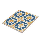 Blau-goldenes Keramikfliesenmuster Fliese (Seite)