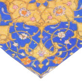 Blau-goldenes persisches Ornament Tischdecke (Schrägansicht)