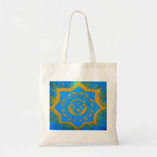 Blau/Goldtibetischer Stil Tragetasche