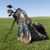 Blau Golfhandtuch (Gras)