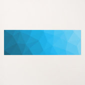 Blau Gradient Geometric Mesh Pattern Yogamatte (Rückseite (Horizontal))