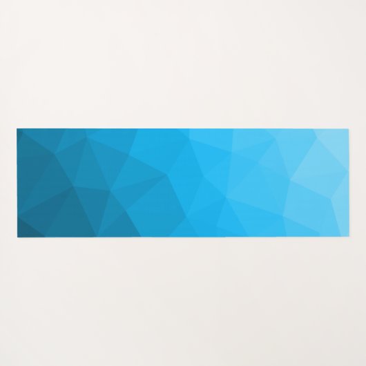 Blau Gradient Geometric Mesh Pattern Yogamatte (Rückseite (Horizontal))