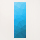 Blau Gradient Geometric Mesh Pattern Yogamatte (Rückseite)
