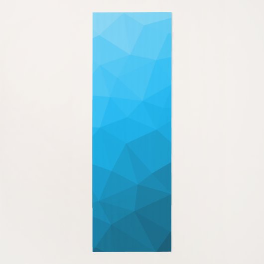 Blau Gradient Geometric Mesh Pattern Yogamatte (Rückseite)
