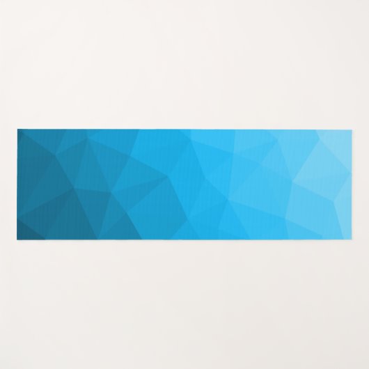 Blau Gradient Geometric Mesh Pattern Yogamatte (Vorderseite (Horizontal))