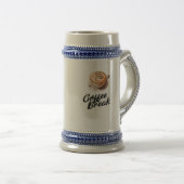 Blau/Grau 22 oz/weiß/Gold 20 oz Größe Bierglas (VorderseiteRechts)