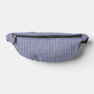 BLAU GRAU GESTRICKT Bauchtasche