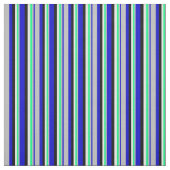 Blau, Grau, Grün, Minzcreme und Schwarz Stoff (Muster)