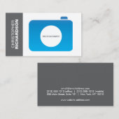 BLAU/GRAU-KAMERA-LOGO-Visitenkarte Visitenkarte (Vorne/Hinten)