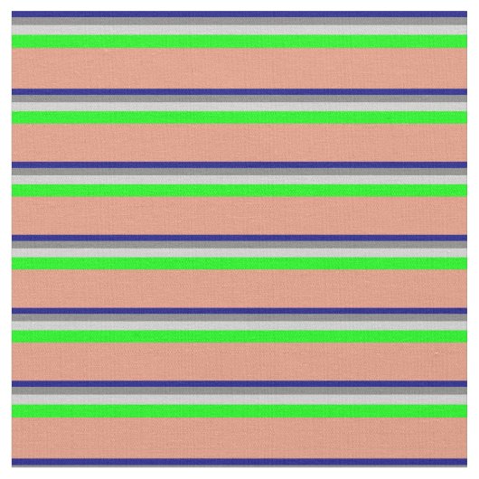 Blau, grau, leicht grau, Limon und dunkellachsfarb Stoff (Nahaufnahme)