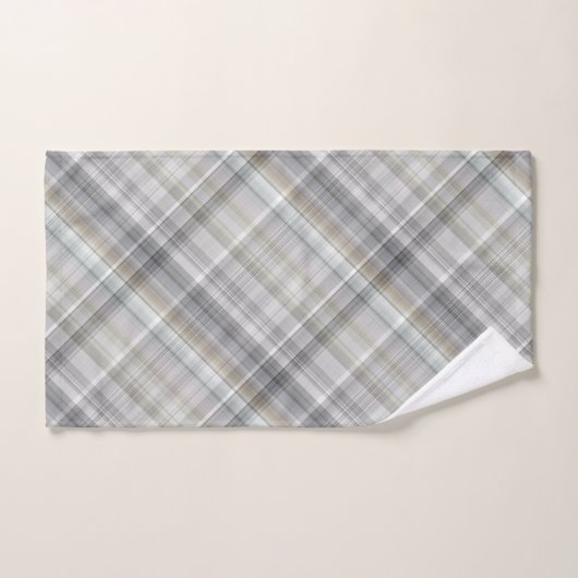 Blau/Grau/TAN kariert Badhandtuch Set (Handtuch)