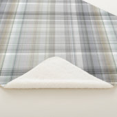 Blau/Grau/Tan Kariert Sherpadecke (3/4)
