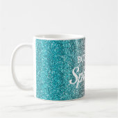 Blau, Grau und Lila Glitzer Geboren zu Sparkle Kaffeetasse (Links)