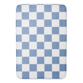 Blau/Grau und Weiß Badematte (Vorderseite Vertikal)