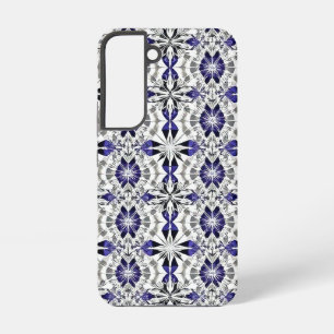 Blau, Grau und Weiß-Diamant-Muster Mobile Samsung Galaxy Hülle