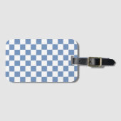 Blau/Grau und Weiß Gepäckanhänger (Vorderseite (Horizontal))