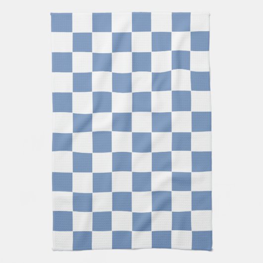 Blau/Grau und Weiß Geschirrtuch (Vertikal)