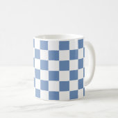 Blau/Grau und Weiß Kaffeetasse (VorderseiteRechts)