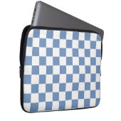 Blau/Grau und Weiß Laptopschutzhülle (Vorne Rechts)