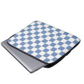 Blau/Grau und Weiß Laptopschutzhülle (Vorne Knopf)