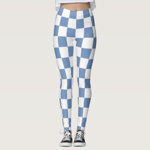 Blau/Grau und Weiß Leggings
