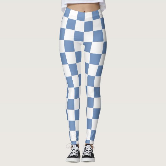 Blau/Grau und Weiß Leggings (Vorderseite)