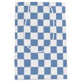 Blau/Grau und Weiß Mittlere Geschenktüte (Vorderseite)