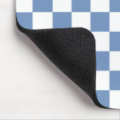 Blau/Grau und Weiß Mousepad (Ecke)