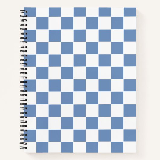 Blau/Grau und Weiß Notizblock (Vorderseite)