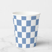 Blau/Grau und Weiß Pappbecher (Rechts)