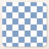Blau/Grau und Weiß Rechteckiger Pappuntersetzer (Vorderseite)