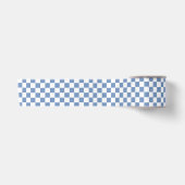 Blau/Grau und Weiß Satinband (Vorderseite)