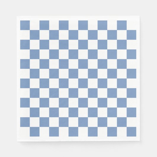 Blau/Grau und Weiß Serviette (Vorderseite)
