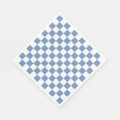 Blau/Grau und Weiß Serviette (Ecke)