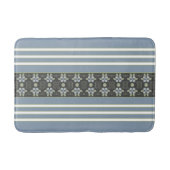 Blau-Grau Weiß und Grün Badematte (Vorderseite)