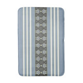 Blau-Grau Weiß und Grün Badematte (Vorderseite Vertikal)