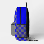 Blau-graue Farbe geprüft - Monogramm des Anfangsna Bedruckter Rucksack (Rechts)