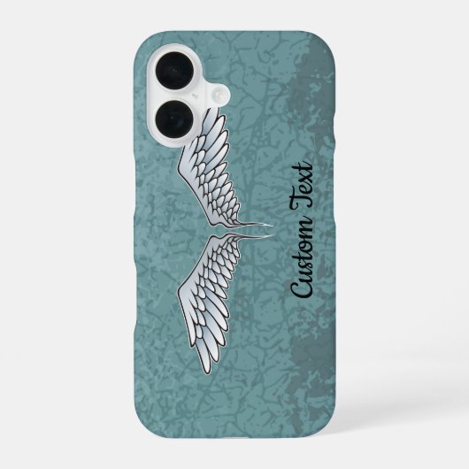 Blau-Graue Flügel iPhone-Hülle iPhone 16 Hülle (Rückseite)