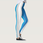 Blau/Graue gestreifte Leggings 1 (Rechts)