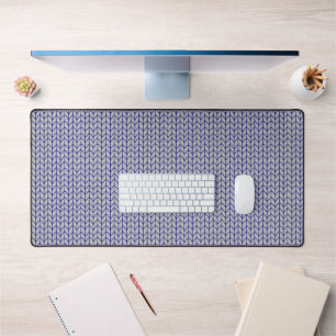 BLAU-GRAUE GESTRICKTE Büro-Studio-Schreibtischmatt Schreibtischunterlage