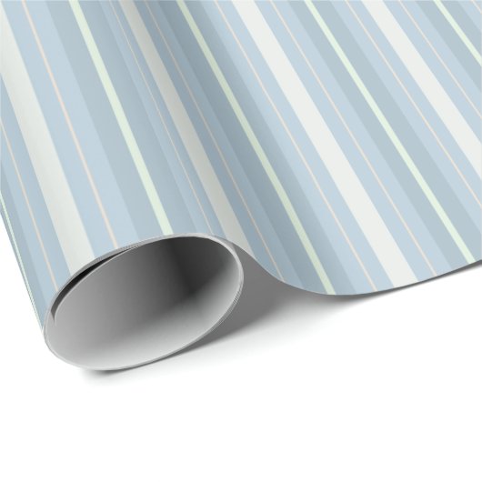 Blau-Graue Streifen Geschenkpapier (Rolleneckpunkt)