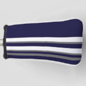 Blau-graue Streifen Putter Abdeckung Golf Headcover (Vorderseite)