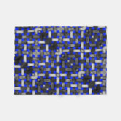 Blau-graue Web-Mosaik-Fleece-Decke Fleecedecke (Vorderseite (Horizontal))
