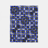 Blau-graue Web-Mosaik-Fleece-Decke Fleecedecke (Vorderseite)