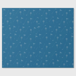 Blau-graues Golfball-Muster-Geschenkpapier Geschenkpapier