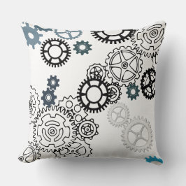 Blau-graues weißes Muster für Boys Room Dekoration Kissen