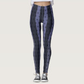 Blau/Graustreifen Polka Dot Leggings (Vorderseite)