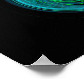 BLAU GREEN LIGHT VORTEX POSTER (Ecke)