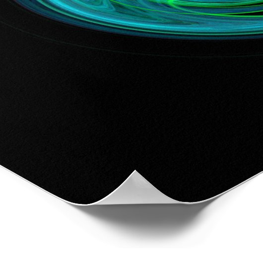 BLAU GREEN LIGHT VORTEX POSTER (Ecke)